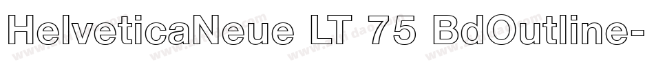 HelveticaNeue LT 75 BdOutline字体转换